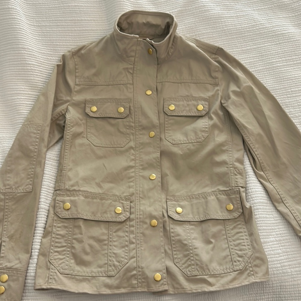 JCREW downtown field waxed cotton Jacket XS- Tan